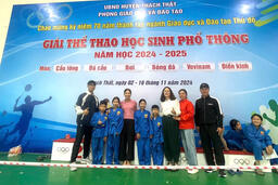 HỌC SINH TRƯỜNG TIỂU HỌC MINH HÀ B THAM DỰ GIẢI THỂ THAO HỌC SINH PHỔ THÔNG NĂM HỌC 2024 - 2025