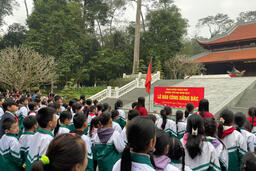 CB, GV, NV, HS tham gia chương trình học tập ngoại khóa và trải nghiệm thực tế tại khu Di tích K9 Đá Chông và Trang trại Giáo dục Glory Farm Sơn Tây